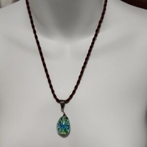 Blue And Green Floal Pendant
